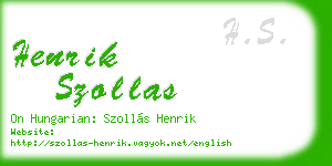 henrik szollas business card